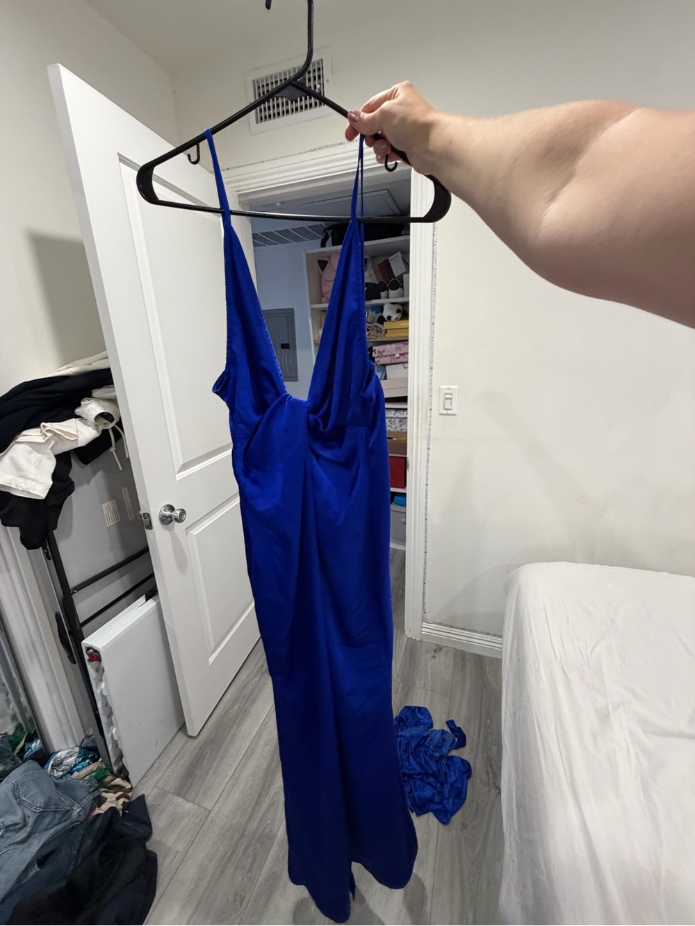 Forever 21 Royal Blue Satin Slip Dress